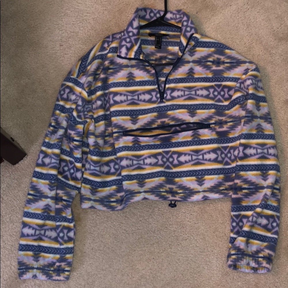 Forever 21 Long Sleeve SUPER Soft Crop Top - L